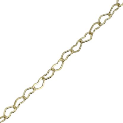 wholesale gold filled tiny heart flattened chain by the foot bulk