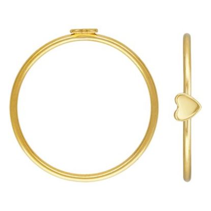 Wholesale 1/20 14K Gold Filled Heart Stacking Ring - Size 6