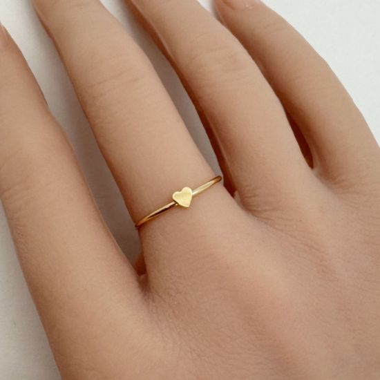 Wholesale 1/20 14K Gold Filled Heart Stacking Ring - Size 6