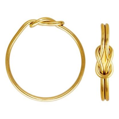 Wholesale 1/20 14K Gold Filled Double Band Love Knot Ring - Size 6