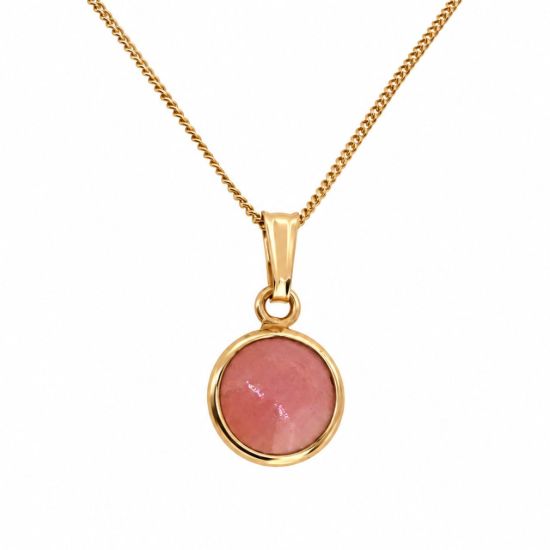 Wholesale 1/20 14K Gold Filled Tiny Curb Chain Tiny Round Shaped Birthstone Necklace -18"