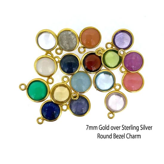 Wholesale 1/20 14K Gold Filled Tiny Curb Chain Tiny Round Shaped Birthstone Necklace -18"