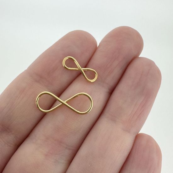 Wholesale 1/20 14k Gold Filled Plain Infinity Symbol Connector-12mm or 20.3mm (Sold Per Piece)