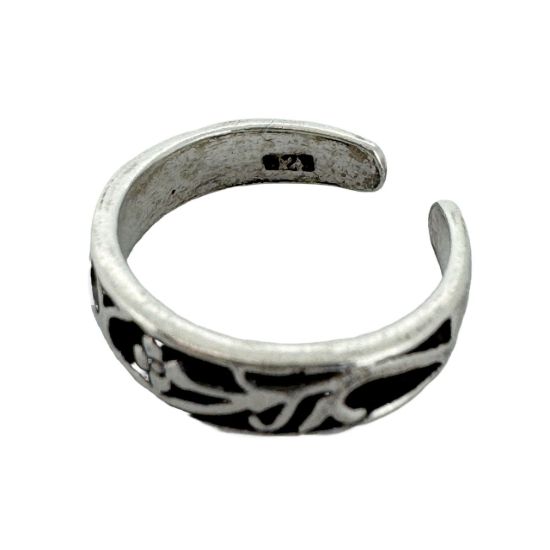 Wholesale 925 Sterling Silver Flower Vines Adjustable Toe Ring