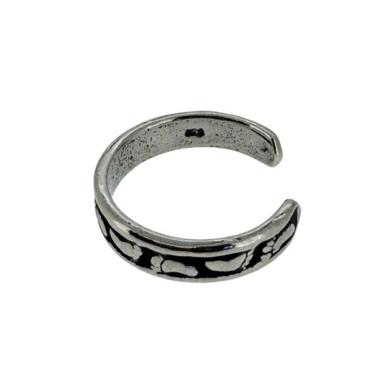 Wholesale 925 Sterling Silver Tiny Footprints Adjustable Toe Ring