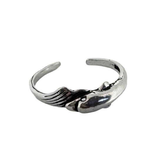 Wholesale 925 Sterling Silver Dolphin Adjustable Toe Ring