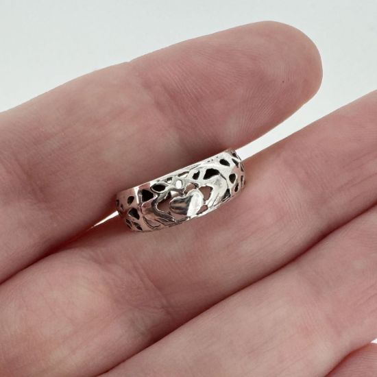 Wholesale 925 Sterling Silver Claddagh Motif Adjustable Toe Ring