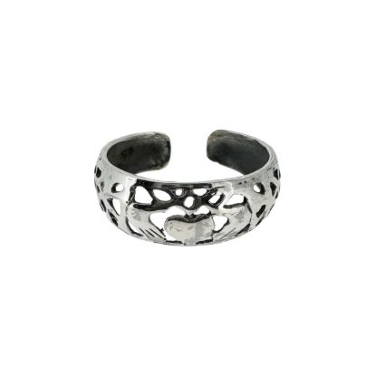 Wholesale 925 Sterling Silver Claddagh Motif Adjustable Toe Ring