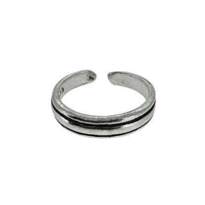 Wholesale 925 Sterling Silver Classic Stripe Adjustable Toe Ring