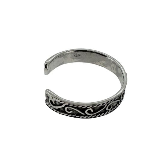 Wholesale 925 Sterling Silver Filigree Wave Adjustable Toe Ring