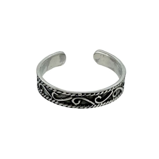 Wholesale 925 Sterling Silver Filigree Wave Adjustable Toe Ring