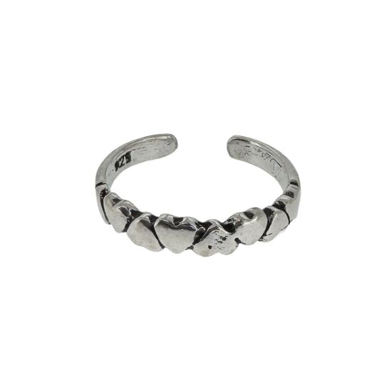 Wholesale 925 Sterling Silver Hearts Adjustable Toe Ring