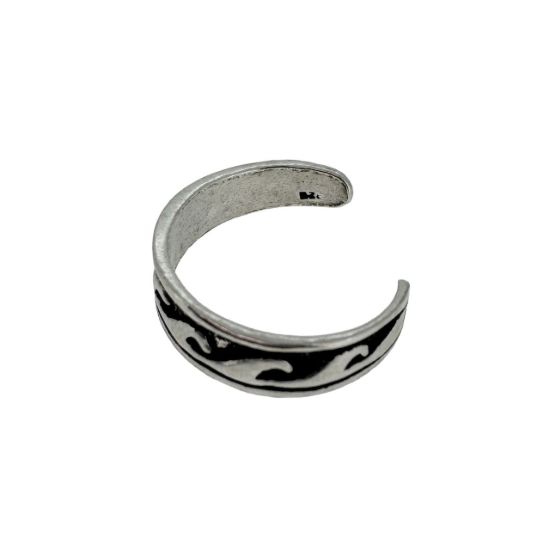 Wholesale 925 Sterling Silver Wave Adjustable Toe Ring