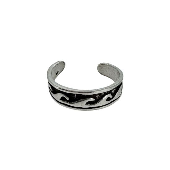 Wholesale 925 Sterling Silver Wave Adjustable Toe Ring